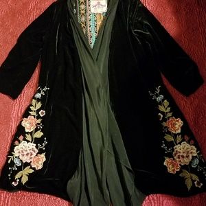 Johnny Was Velvet Drama Embroidered jacket